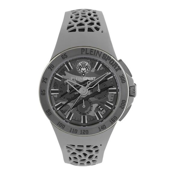 Plein Sport Thunderstorm Chrono Silicone Watch Grey Mens - Picture 1 of 6
